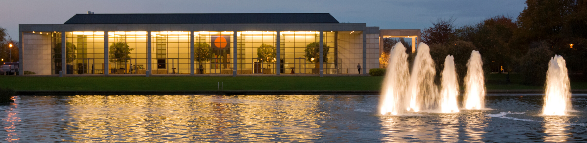 UCD's O'Reilly Hall from across the lake